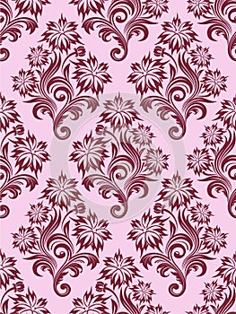 Vector seamless floral wallpaper