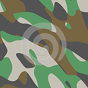 Vector seamless four-color camouflage pattern