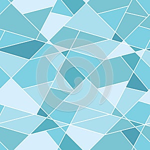 Vector seamless geometric blue polygonal pattern -