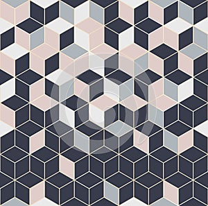 Vector seamless geometric hexagon background