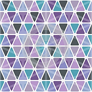 Vector seamless geometric pattern with boho colors triangles
