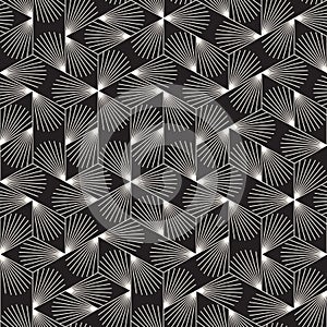 Vector seamless geometric pattern. Irregular linear grid. Composition from randomly disposed stripes.