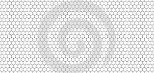 Vector seamless geometric pattern. Modern thin hexagon grid texture