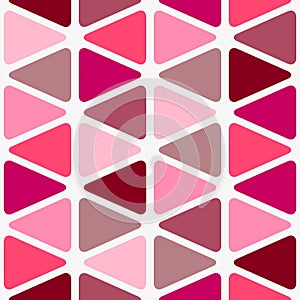 Vector seamless geometric pattern with rose triangles