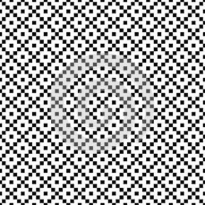 Vector seamless geometric pattern. Simple texture of squares. Black-and-white background. Monochrome design.