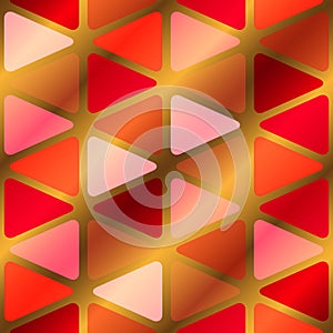 Vector seamless geometric pattern with spotty rose triangles