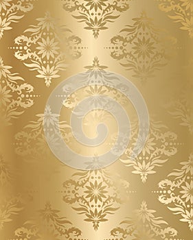Vector seamless golden silk