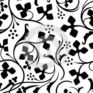 Vector. Seamless Gothic Wallpaper