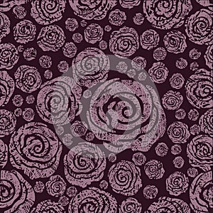 Vector Seamless grunge rose pattern