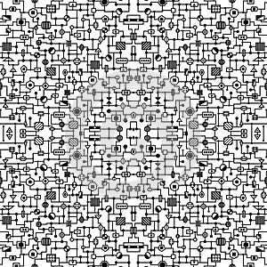 Vector seamless hi-tech pattern