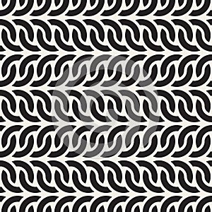 Vector seamless interlacing lines geometric pattern. Simple abstract lines lattice. Repeating elements stylish