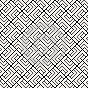 Vector seamless lattice pattern. Modern stylish texture with monochrome trellis. Repeating geometric grid. Simple design