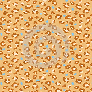 Vector seamless leopard print pattern