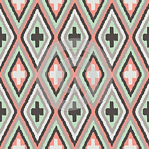 Vector Seamless Mexican Background. Ethnic Pattern