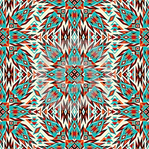 Vector Seamless  Mexican  Geometric Pattern