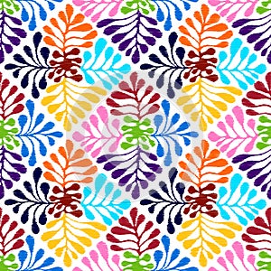Vector seamless mexican style floral  pattern