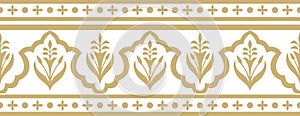 Vector seamless national golden ornament of ancient Persia.