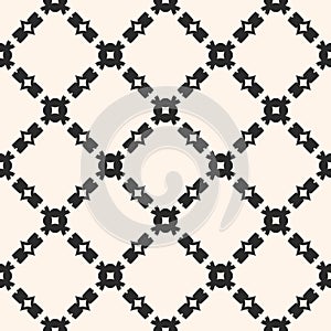 Vector seamless ornament pattern with diagonal carved lattice, chains, square grid.