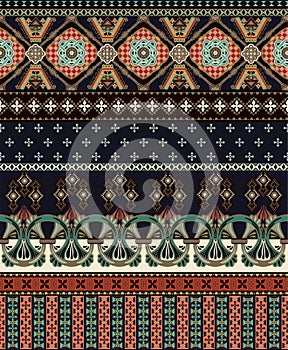 Vector seamless ornamental pattern. Ornamental border. Fashion style. Design for fabric, web, cards, iphone cover