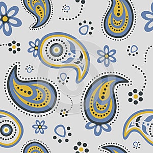 Vector seamless paisley pattern beautiful ornament