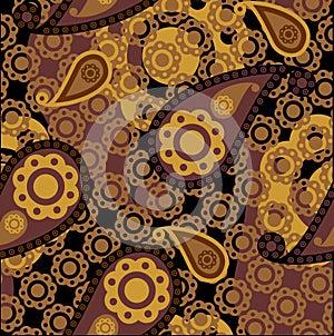Vector seamless paisley texture