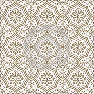 Vector seamless paper cut floral pattern, indian style