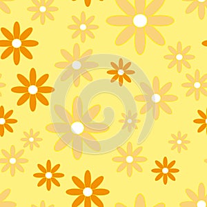 Vector seamless patter with plane flowers.