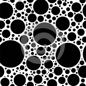 Vector seamless pattern. Abstract background with circles.