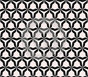 Vector seamless pattern with angular figures, triangular grid