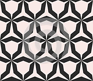 Vector seamless pattern with angular figures, triangular grid