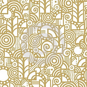 Vector seamless pattern in an art deco style