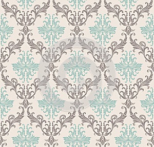 Vector seamless pattern with art ornament for