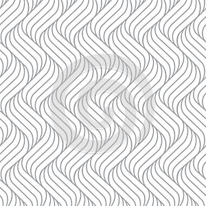 Vector seamless pattern. Background wavy line. Modern waves texture. Intricate pipple curly stripe. Repeating soft lines. Contempo
