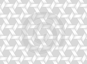 Vector seamless pattern of bands weaved in hexagonal shape