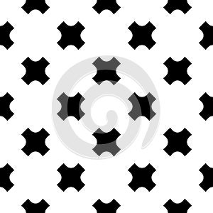 Vector seamless pattern, black crosses