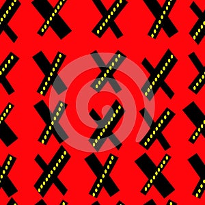 vector seamless pattern crosses x