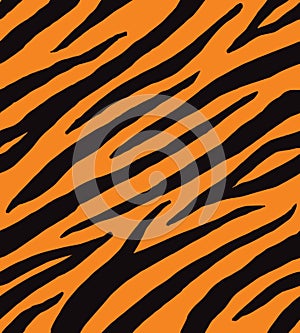 Vector seamless pattern of black tiger print