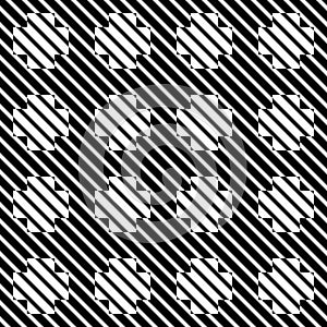 Vector seamless pattern black and white. abstract background wallpaper. vector illustration.