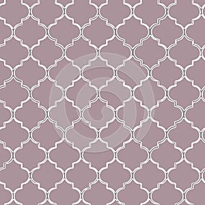 Vector seamless pattern of blue mozaic. Moroccan-inspired tiles