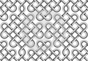 Vector seamless pattern of braided cable