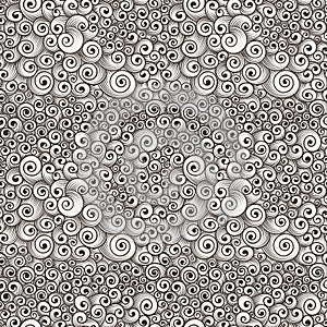 Vector seamless pattern of chaotic curls