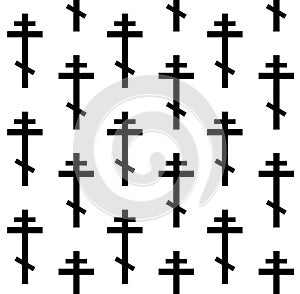 Vector seamless pattern of christian cross