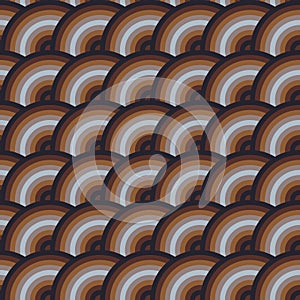 Vector seamless pattern of circles in squama style