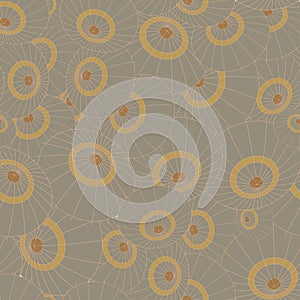Vector seamless pattern with coffee japan umbrellas