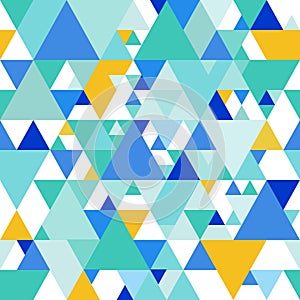 Vector Seamless Pattern with Colorful Triangles