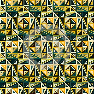 Vector seamless pattern. Consists of geometric elements.The elements have a triangular shape and different color.