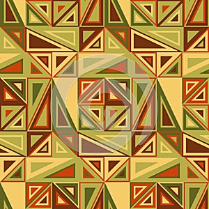 Vector seamless pattern. Consists of geometric elements.The elements have a triangular shape and different color.