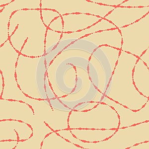 Vector seamless pattern with coral abstract elements