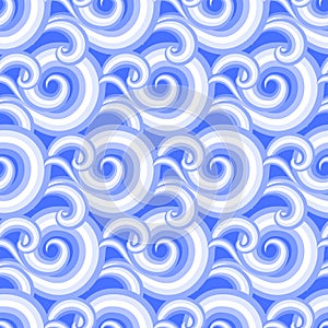 Vector seamless pattern with curls and swirls