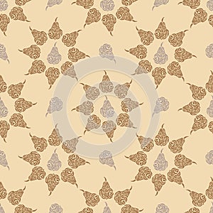 Vector seamless pattern with decorative pears.